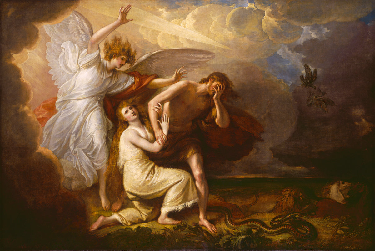 Benjamin West, The Expulsion of Adam and Eve from Paradise, American, 1738 - 1820, 1791, oil on canvas, Avalon Fund and Patrons' Permanent Fund