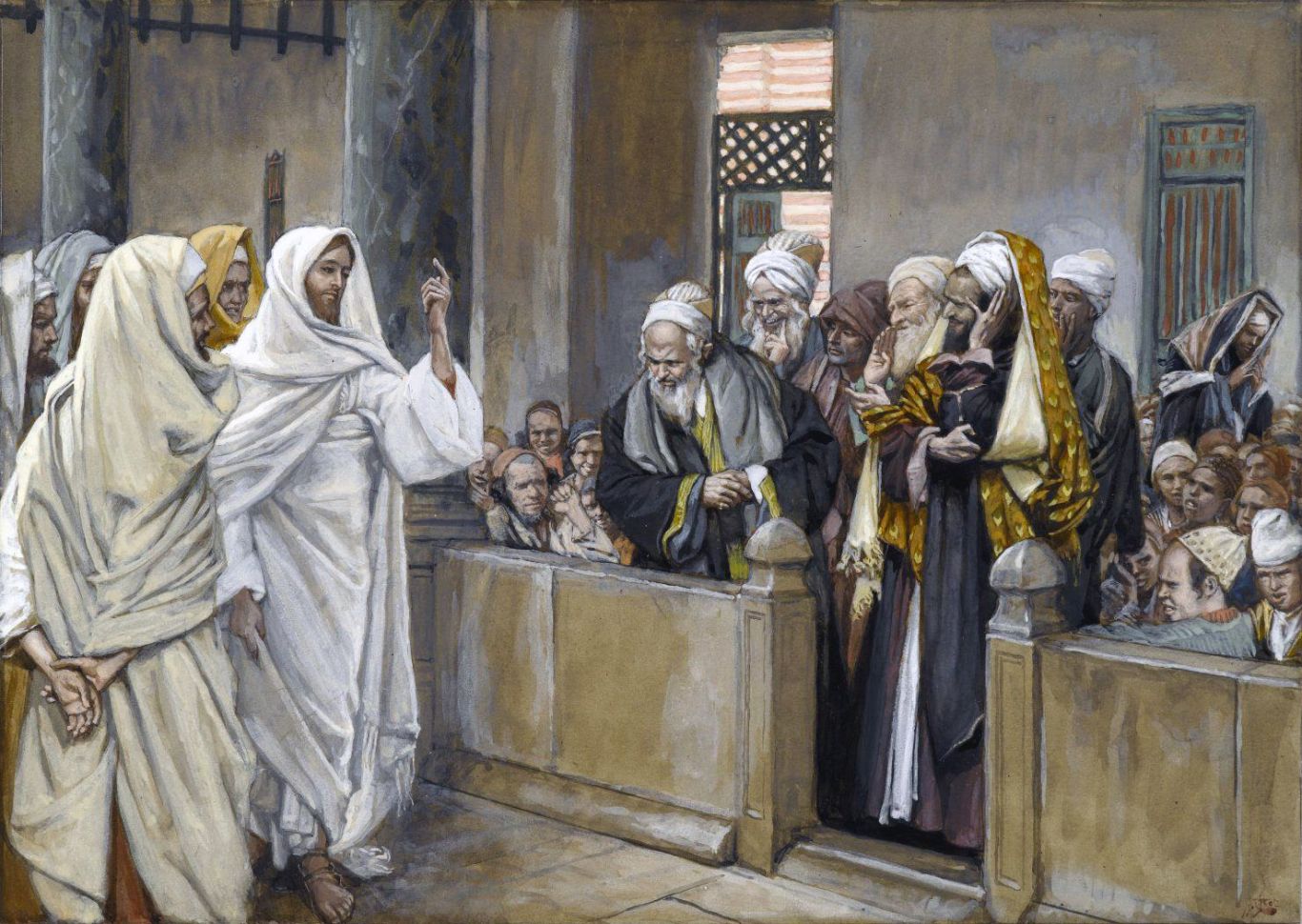 *Donne-nous aujourd'hui notre Pain de ce jour : Parole de DIEU* : Homélie et vidéo de la Sainte Messe - Page 22 Jesus_and_Priests_by_James-Tissot-Brooklyn-Museum-4592ca2e